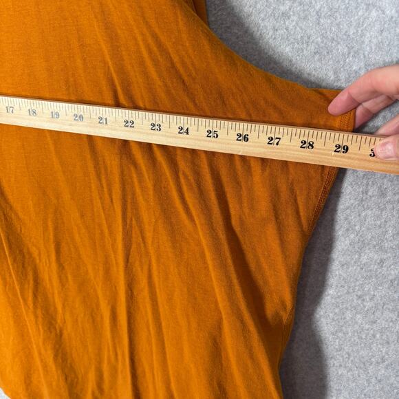 Ana Top 4X Mustard Jersey Knit Stretch Cotton Modal Basic Minimal Soft Everyday - Picture 6 of 8